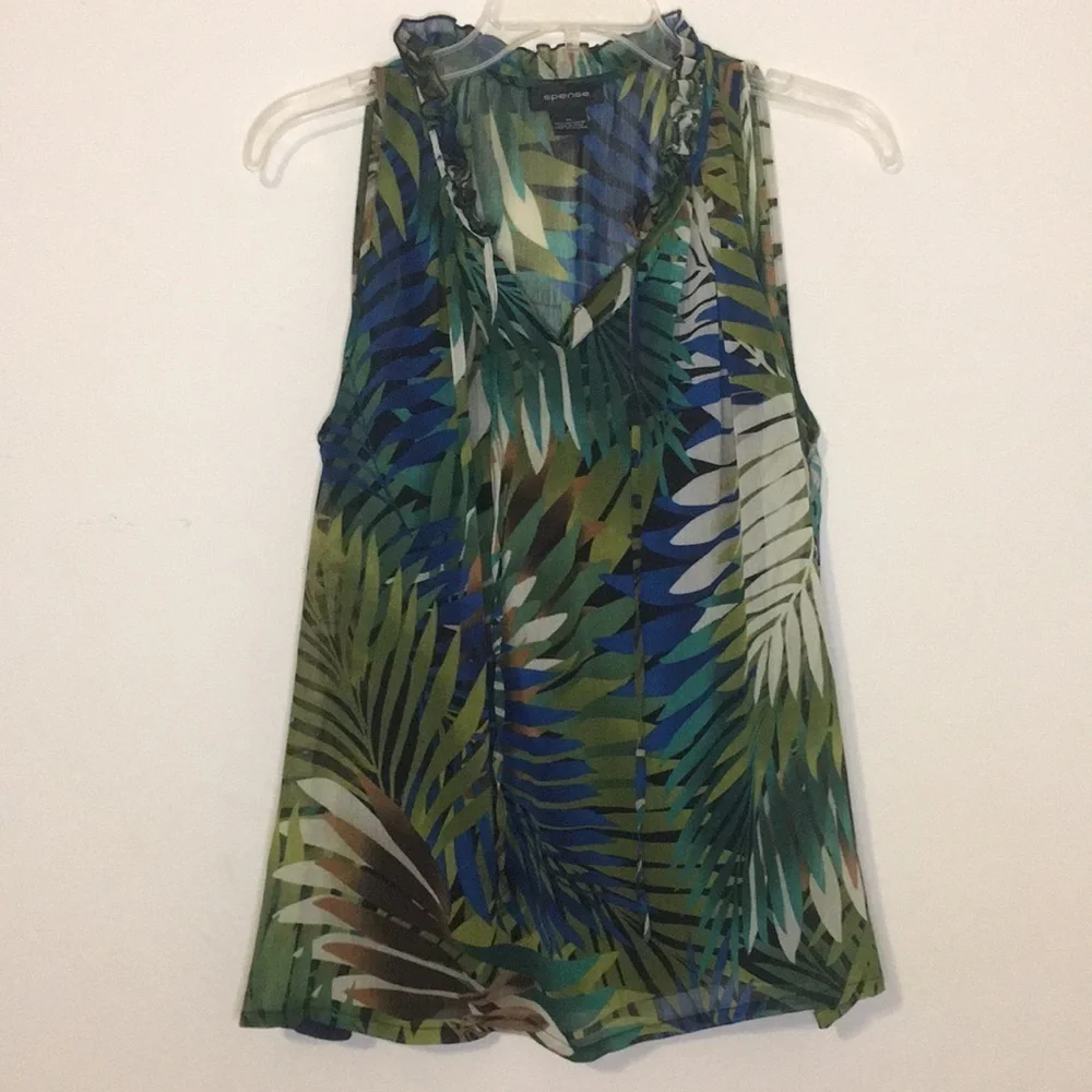 Spense Floral/Leaf Patterned Top - Picture 2 of 11